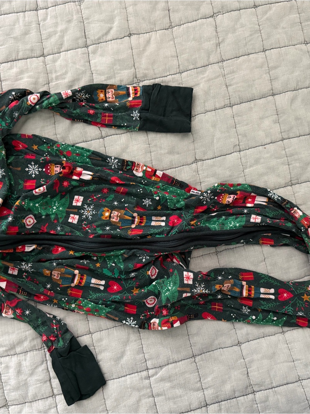 Little Sleepies Green Red Nutcracker Holiday Kids Pajamas
